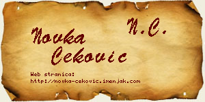 Novka Čeković vizit kartica